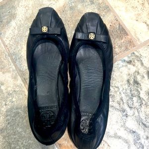 Tory Burch Black Flats